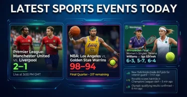latest sports events today scores & updates
