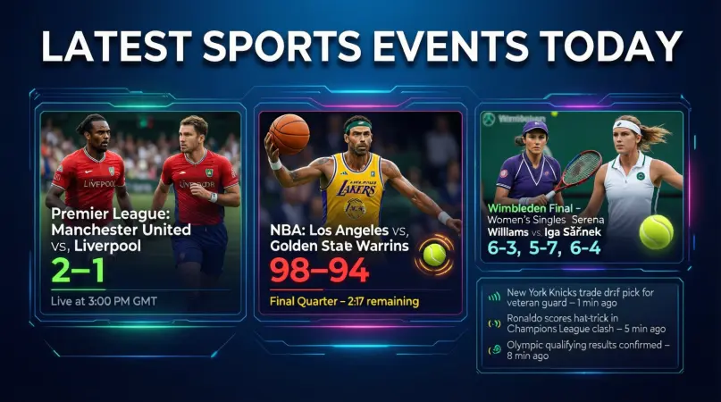 latest sports events today scores & updates