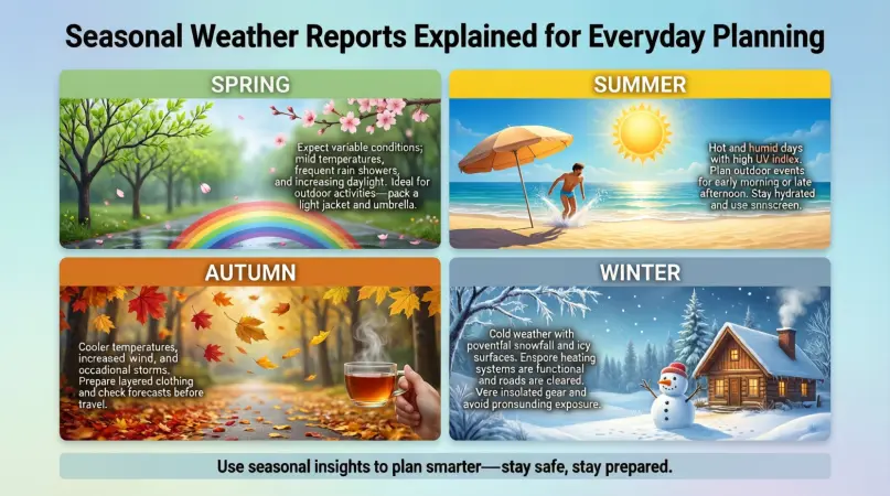 seasonal weather reports explained for everyday planning